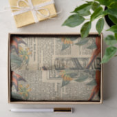 Entfärbungspapier für Vintage Vögel Seidenpapier (Geschenk)