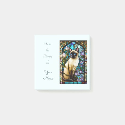 Entfernbare Katzen-Exlibris-Lesezeichen-Post-It-No Post-it Klebezettel (Vorderseite)