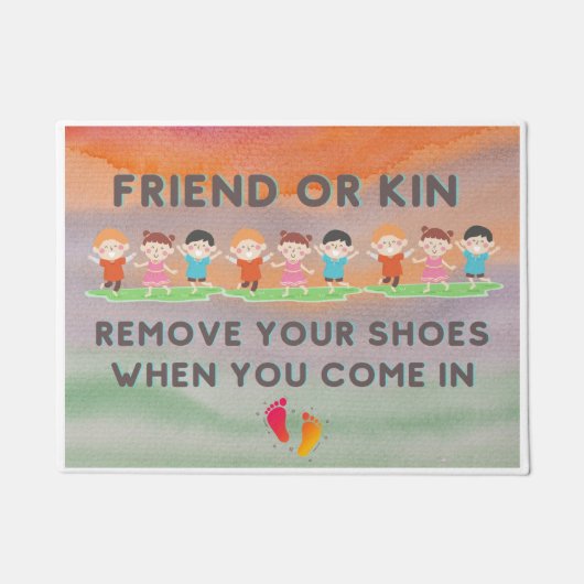 Entferne deine Schuhe!  Fußmatte (Vorderseite)