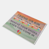 Entferne deine Schuhe!  Fußmatte (Schrägansicht)