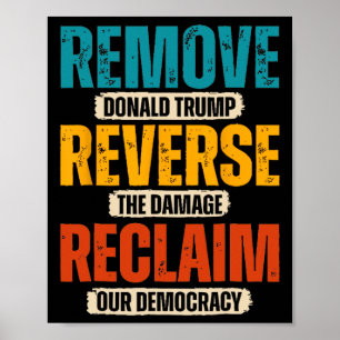 Entferne Donald Trump, um den Schaden umzukehren,  Poster