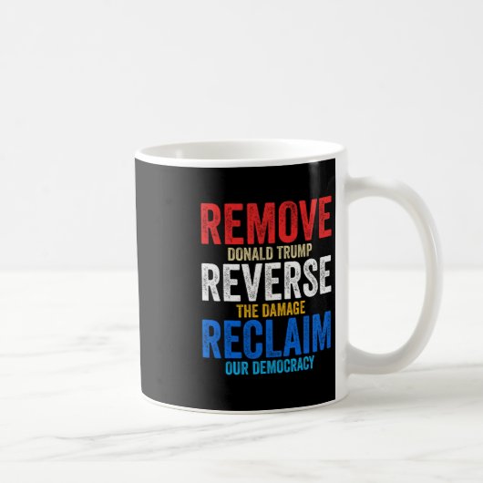 Entferne Reverse Reclaim Hands Off Protest Anti Tr Kaffeetasse (Rechts)