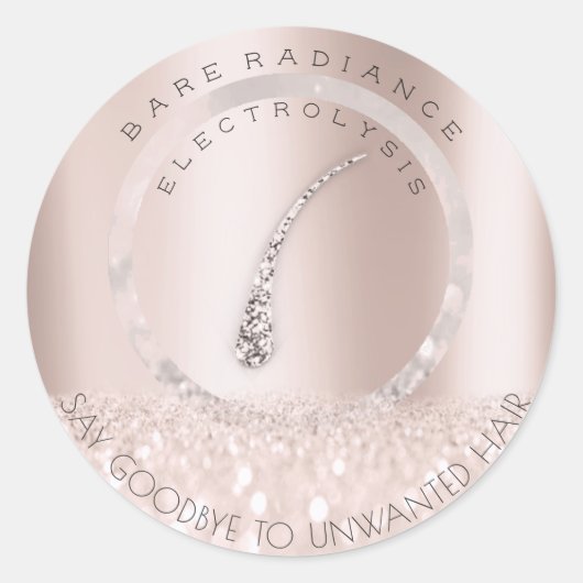Entfernen der Elektrolysefliege Erröten Rose grau Runder Aufkleber (Vorderseite)