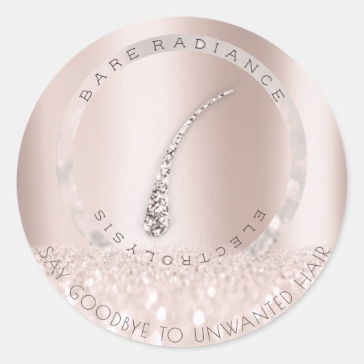 Entfernen der Elektrolysefliege Erröten Rose Graue Runder Aufkleber (Vorderseite)