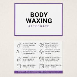 Entfernen der Lila Aftercare-Karte