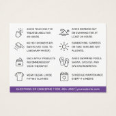 Entfernen der Lila Aftercare-Karte (Rückseite)