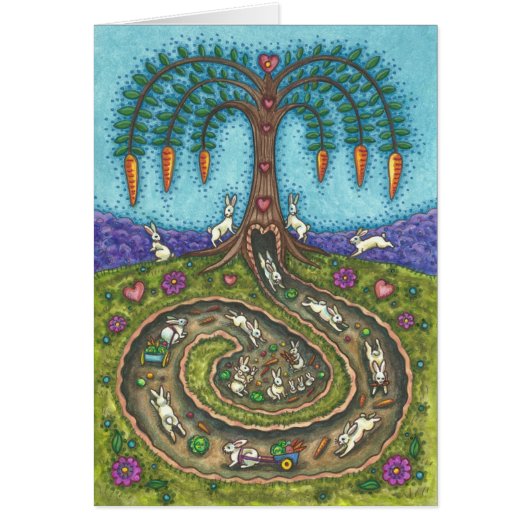 ENTFERNEN DER RABBIT HOLE NOTE GREETING CARD Blank (Vorne)