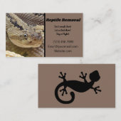 Entfernen der Reptilien Visitenkarte (Vorne/Hinten)