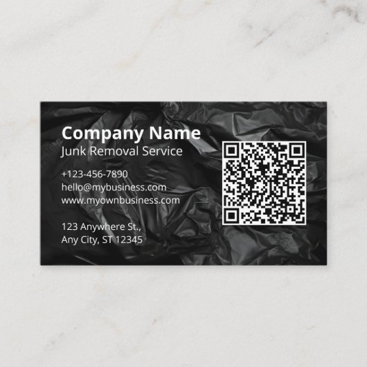 Entfernen der schwarzen Vorlage durch Junk Visitenkarte (Vorderseite)