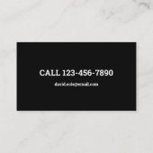 Entfernen des Auto, das beschädigt wird und die Vi Visitenkarte (Rückseite)