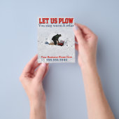 Entfernen des Schnees. Aktivieren der Werbung für Flyer (Gruppe)