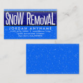 Entfernen des Schnees bei schneefallender Visitenk Visitenkarte (Vorne/Hinten)