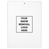 Entfernen des Schnees Hinzufügen Ihres Logos Klemmbrett (Rückseite)