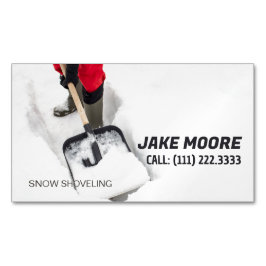 Entfernen des Schnees Magnetische Visitenkarte