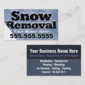 Entfernen des Schnees Pflügen benutzerdefinierbare Visitenkarte (Vorne/Hinten)