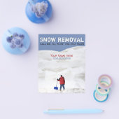 Entfernen des Schnees. Schneepflug. Personalisierb Flyer (Einzeln)