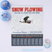 Entfernen des Schnees. Schneepflug-Service.Benutze Flyer (Einzeln)