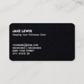 Entfernen des Schnees Visitenkarte (Rückseite)