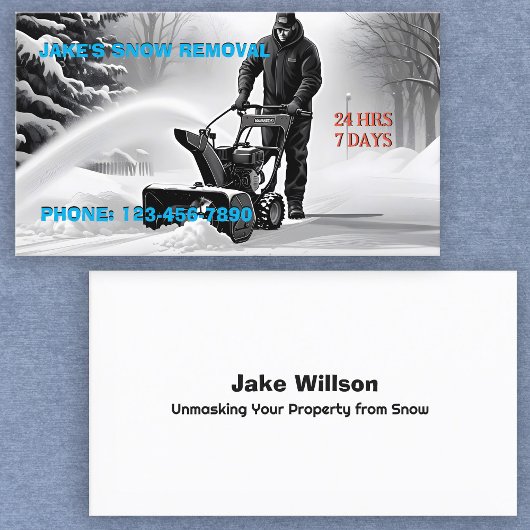 Entfernen des Schnees Visitenkarte