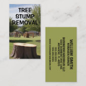 Entfernen des Stumpfstumpf-Stumms Visitenkarte (Vorne/Hinten)