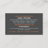 Entfernen des Van-Designs, Entfernungsunternehmen Visitenkarte (Rückseite)