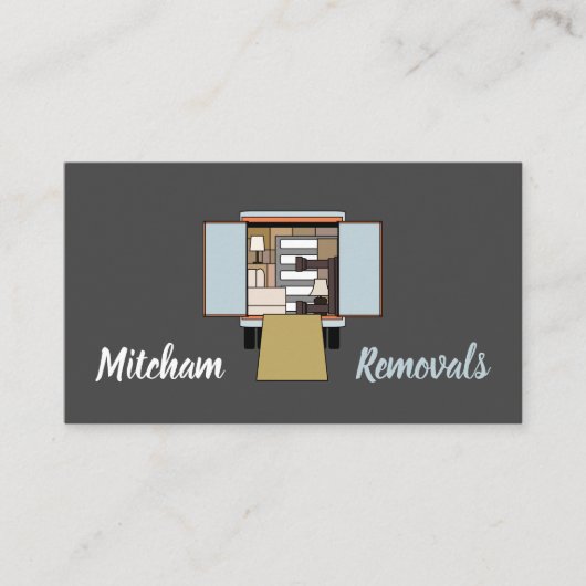 Entfernen des Van-Designs, Entfernungsunternehmen Visitenkarte (Vorderseite)