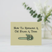 Entfernen einer Katze aus einem Baum Postkarte (Stehend Vorderseite)