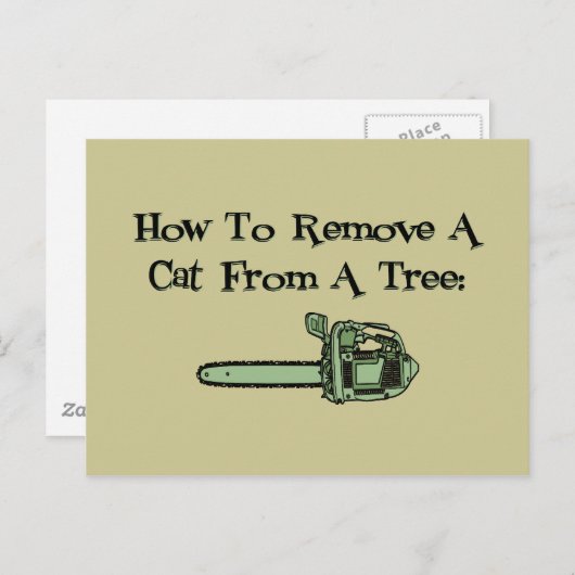 Entfernen einer Katze aus einem Baum Postkarte (Vorne/Hinten)