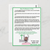 Entfernen einer Tick Instructions Card für Lyme Postkarte (Vorne/Hinten)