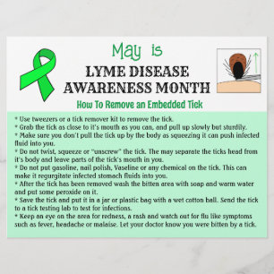 Entfernen eines Tick Educational Flyer