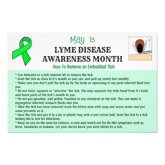 Entfernen eines Tick Educational Fotodruck (Vorne)