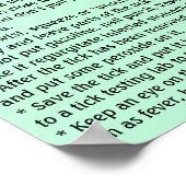 Entfernen eines Tick Educational Poster (Ecke)
