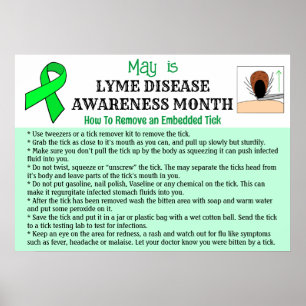 Entfernen eines Tick Educational Poster