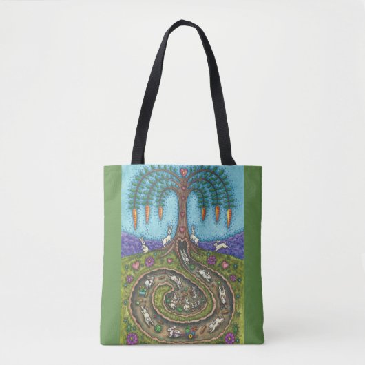 ENTFERNEN SIE DAS RABBIT HOLE TOTE BAG Green Tasche (Vorderseite)