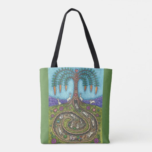 ENTFERNEN SIE DAS RABBIT HOLE TOTE BAG Green Tasche (Rückseite)