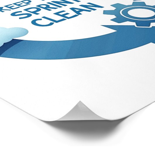 Entfernen Sie die Sprint-Sauberkeit behalten Poster (Ecke)