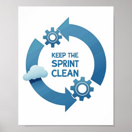 Entfernen Sie die Sprint-Sauberkeit behalten Poster