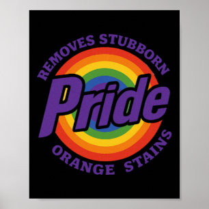 Entfernen Sie hartnäckige orangefarbene Flecken, w Poster