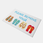 Entfernen Sie Ihre Schuhe Flip Flops Fußmatte (Schrägansicht)