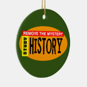 Entfernen Sie mysteriöse Historie Orange Oval Keramik Ornament (Rechts)