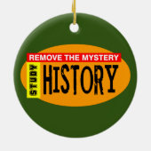 Entfernen Sie mysteriöse Historie Orange Oval Keramik Ornament (Hinten)