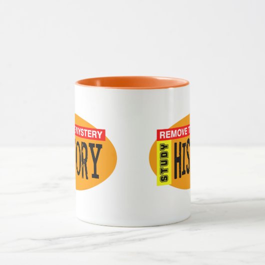 Entfernen Sie mysteriöse Historie Orange Oval Tasse (Zentrum)