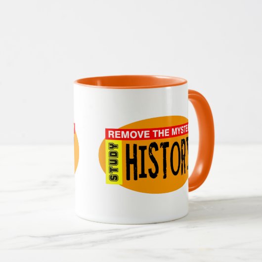 Entfernen Sie mysteriöse Historie Orange Oval Tasse (VorderseiteRechts)