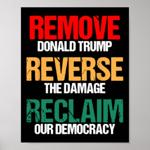 Entfernen Sie Trump, um den Schaden umzukehren, de Poster