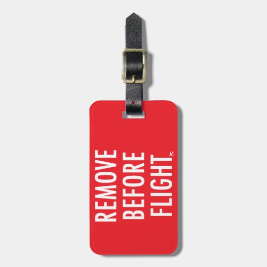 Entfernen Sie vor Flug, Gepäckanhänger (Vorderseite vertikal)