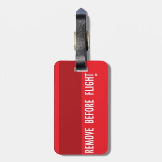 Entfernen Sie vor Flug, Gepäckanhänger (Rückseite vertikal)