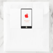 Entfernen von Aufklebern am iPhone Rechteckiger Aufkleber (Tasche)