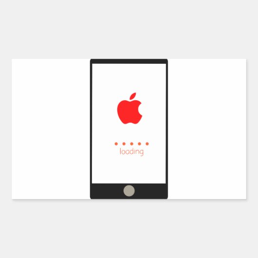 Entfernen von Aufklebern am iPhone Rechteckiger Aufkleber (Vorderseite)