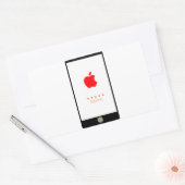 Entfernen von Aufklebern am iPhone Rechteckiger Aufkleber (Umschlag)