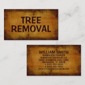 Entfernen von Bäumen Antike Visitenkarte (Vorne/Hinten)